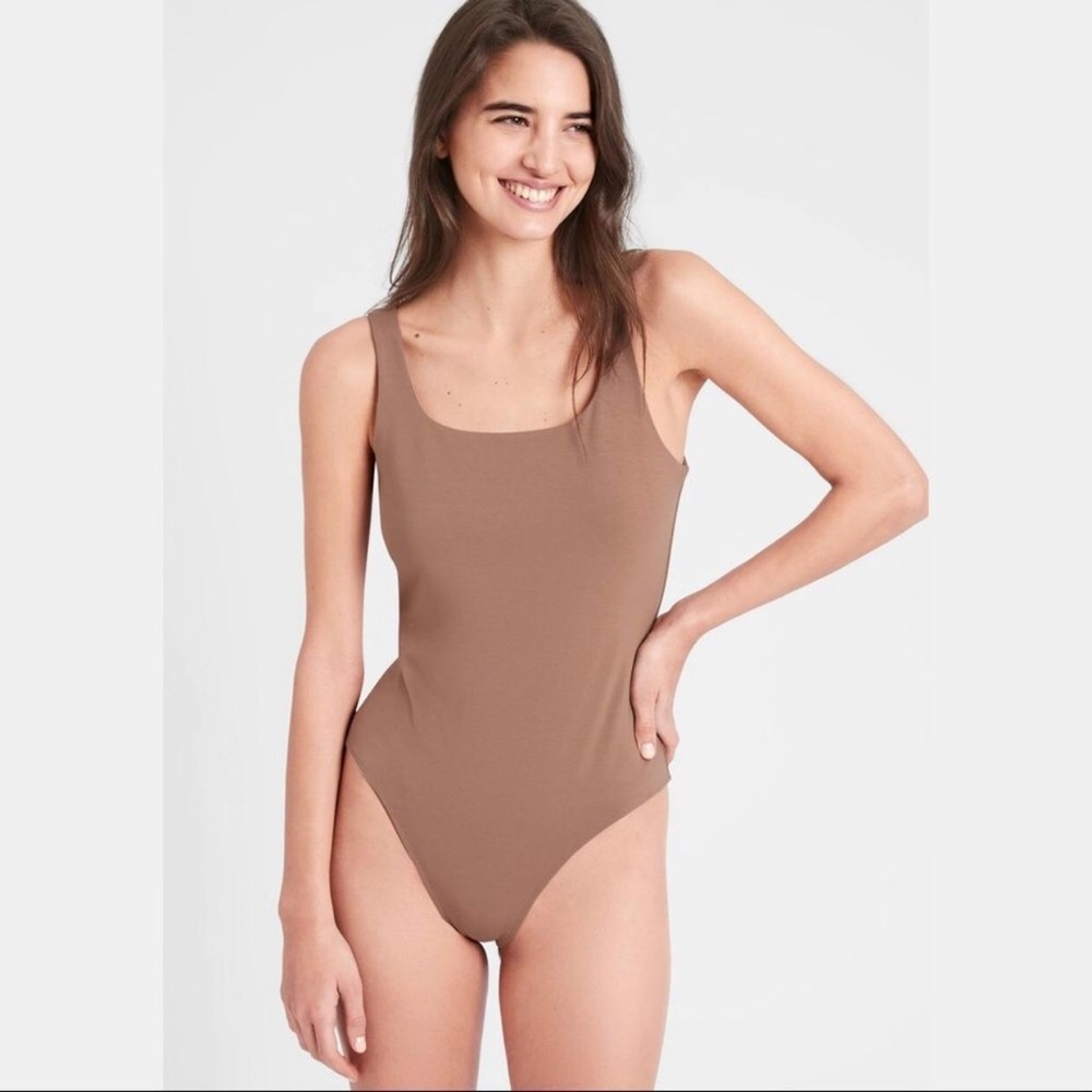 Banana Republic Scoop Neck Thong Bodysuit